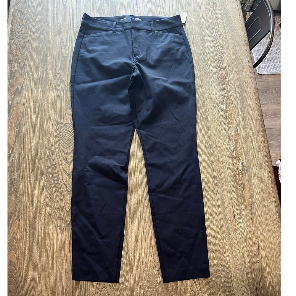 NWT Old Navy High-Rise Pixie Pants Secret Smooth Pockets Stretch Black Size 12